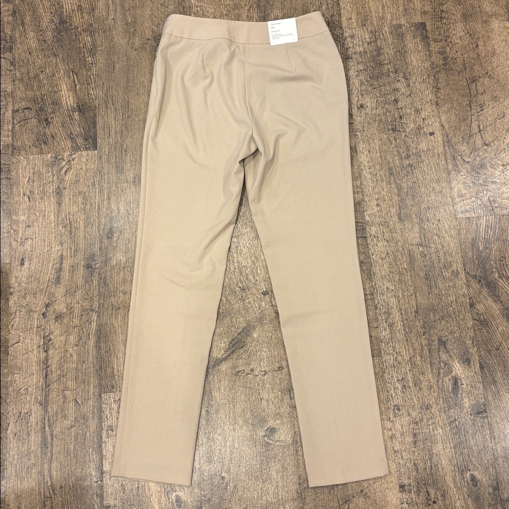 Calvin Klein Tan Trousers with Gold Button - Picture 5 of 9